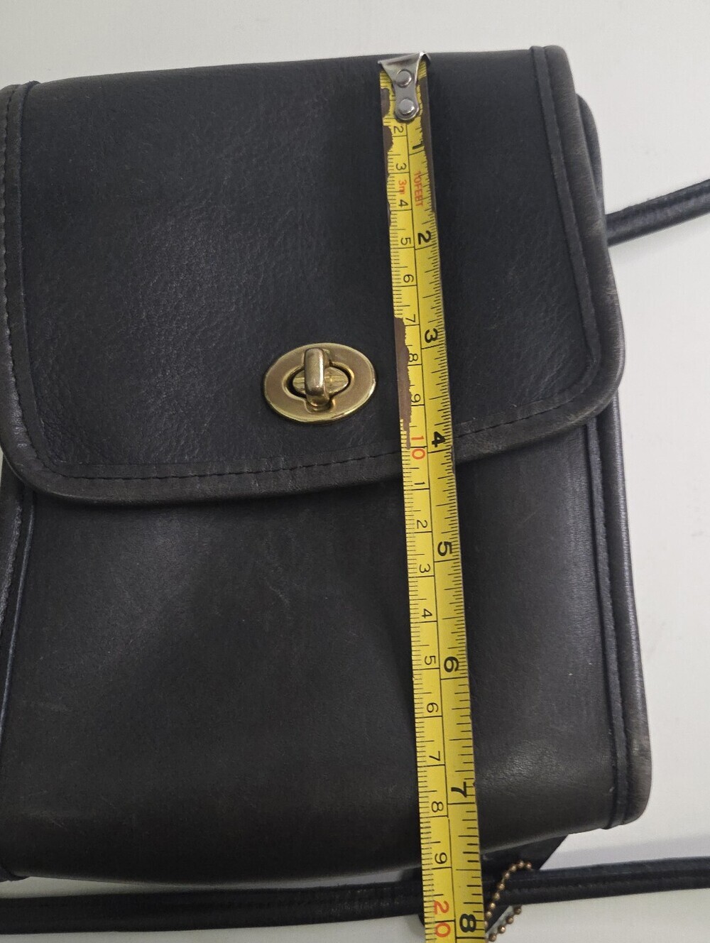 Vintage Coach Black Scooter Leather Crossbody Bag Made In USA 9893 - Picture 15 of 15